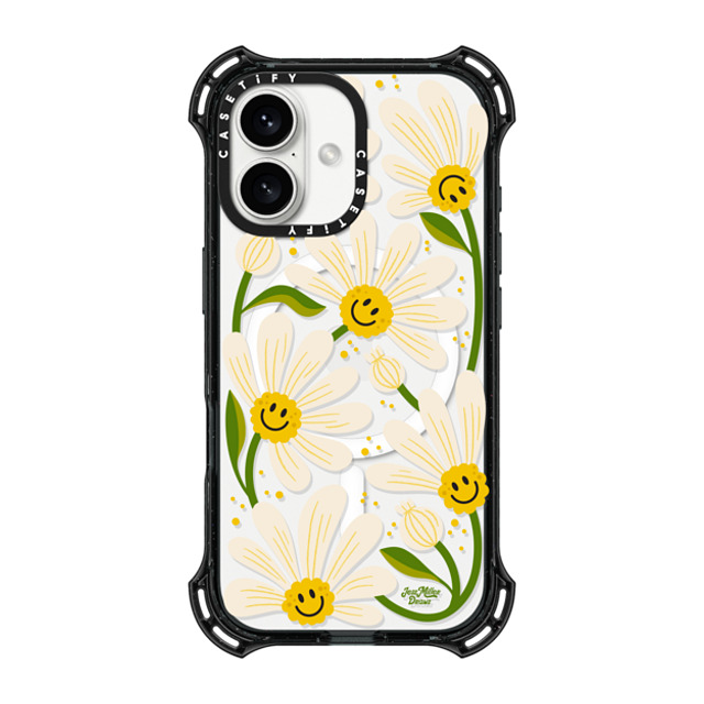 Jess Miller Draws x CASETiFY iPhone 16 Case Black バウンスケース 90s Daisy Jess Miller Draws x CASETiFY iPhone 16 Case Black バウンスケース 90s Daisy