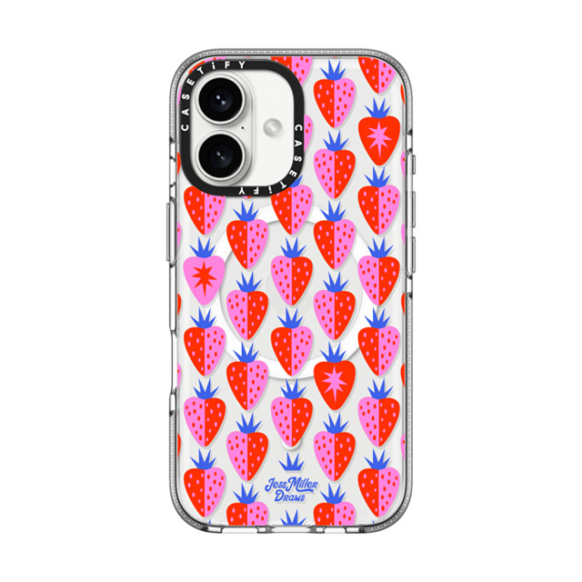 Jess Miller Draws x CASETiFY iPhone 16 ケース Cherry,Strawberry クリア クリア ケース MagSafe対応 Strawberry Patch Mother's Day Jess Miller Draws x CASETiFY iPhone 16 ケース Cherry,Strawberry クリア クリア ケース MagSafe対応 Strawberry Patch Mother's Day
