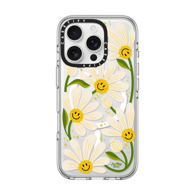 Jess Miller Draws x CASETiFY iPhone 16 Pro ケース クリア クリア ケース MagSafe対応 90s Daisy