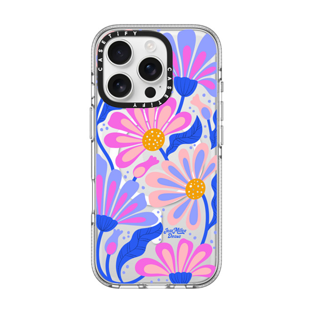 Jess Miller Draws x CASETiFY iPhone 16 Pro ケース クリア クリア ケース MagSafe対応 Mystic Daisy