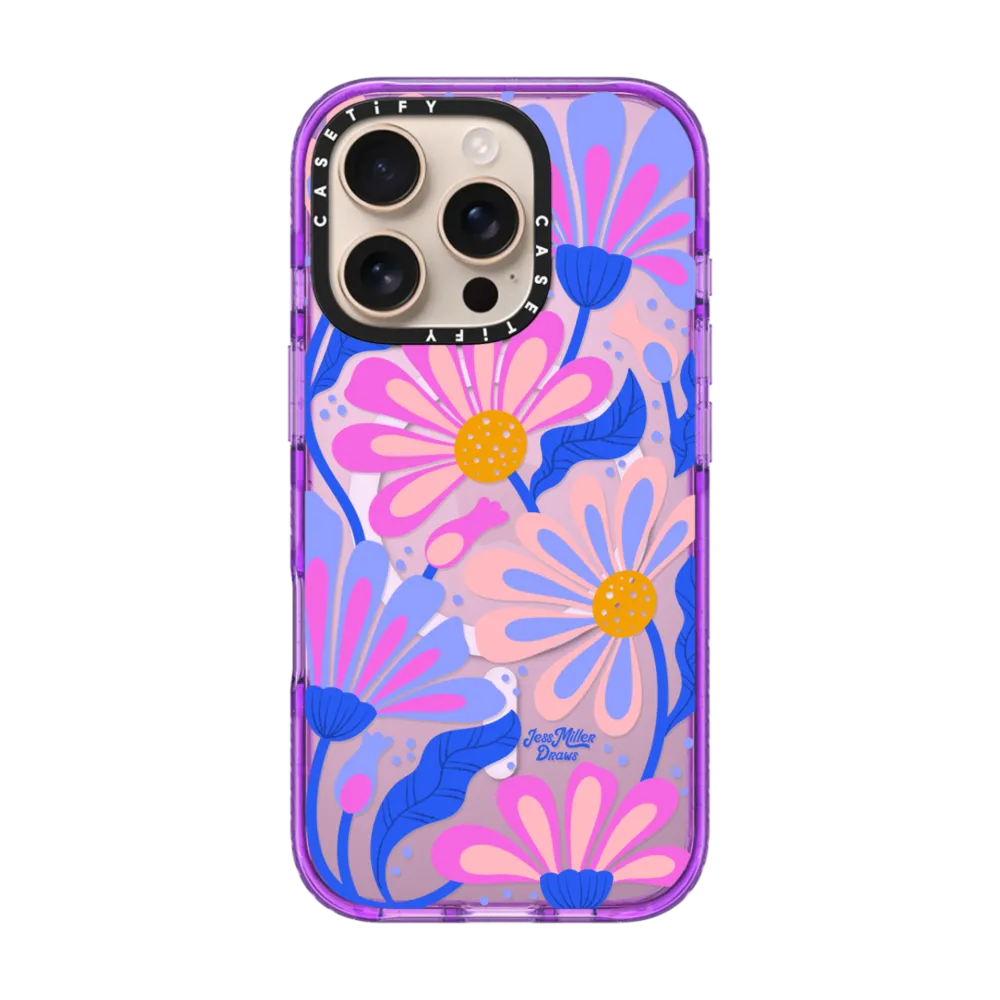 Impact iPhone 16 Pro Case MagSafe Compatible - Mystic Daisy