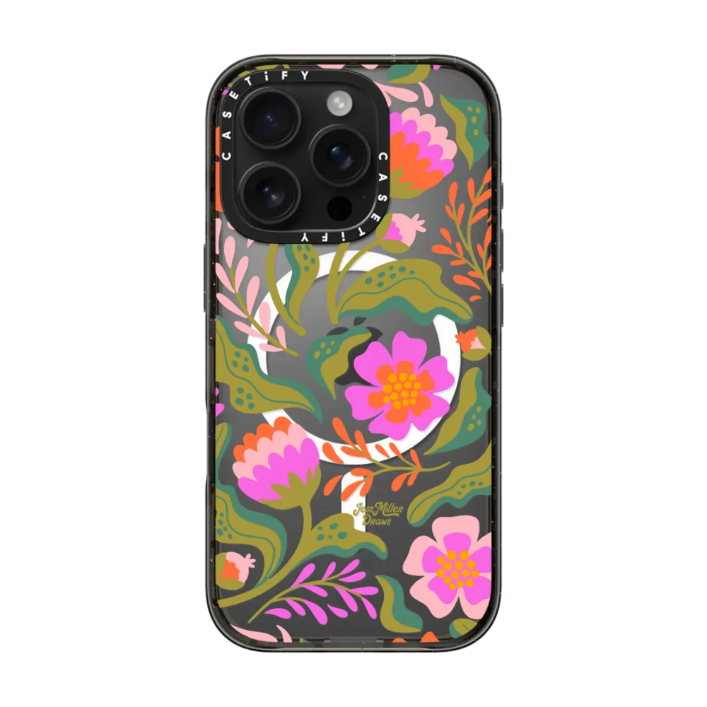 Impact iPhone 16 Pro Case MagSafe Compatible - Mystic Blooms