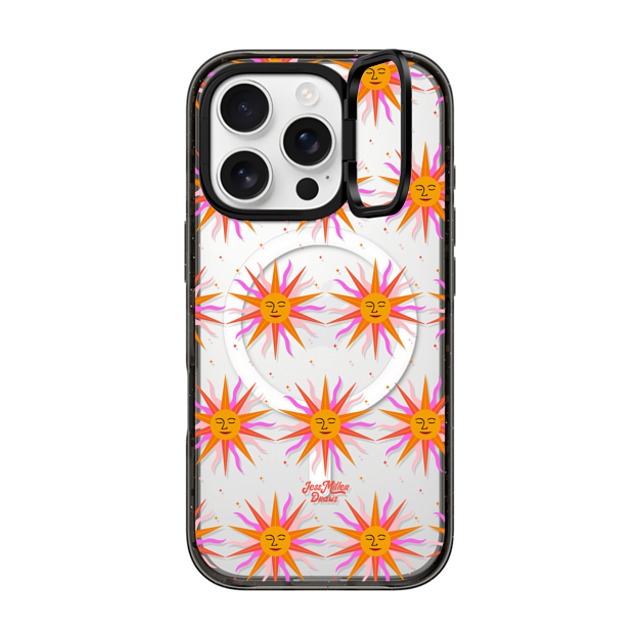 Jess Miller Draws x CASETiFY iPhone 16 Pro ケース Summer,Pattern ブラック インパクトリングスタンドケース MagSafe対応 Mystic Sun Back to School Jess Miller Draws x CASETiFY iPhone 16 Pro ケース Summer,Pattern ブラック インパクトリングスタンドケース MagSafe対応 Mystic Sun Back to School