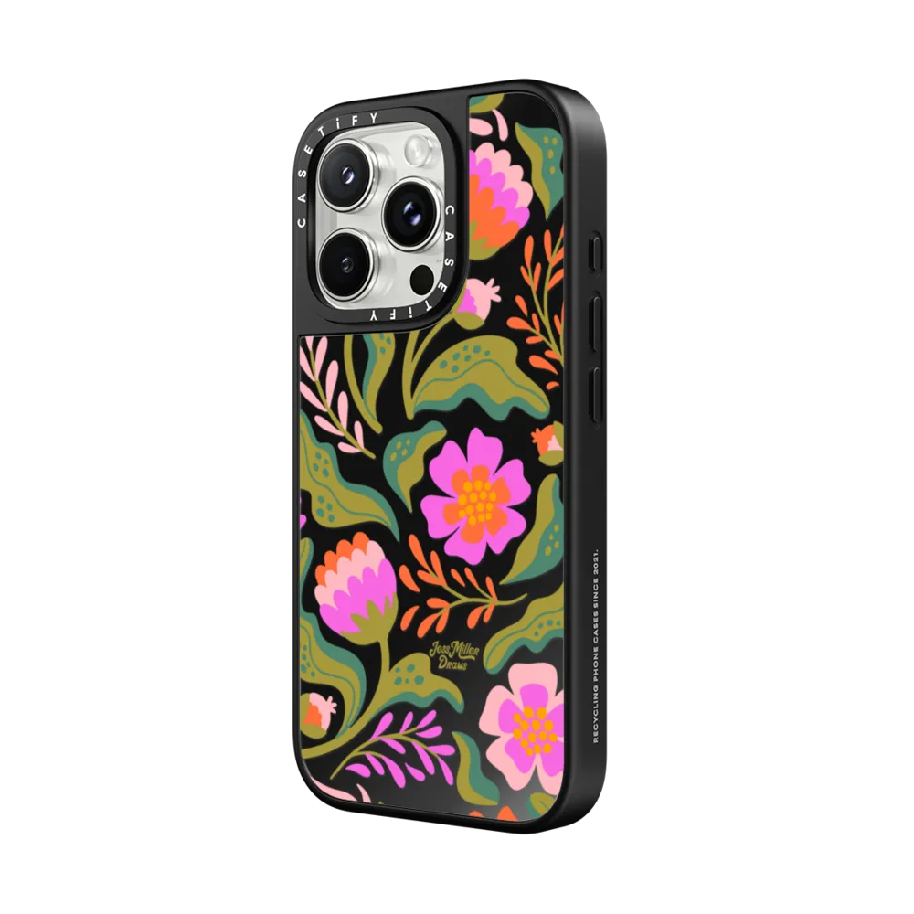 Mirror iPhone 16 Pro Case MagSafe Compatible - Mystic Blooms