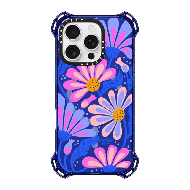 Jess Miller Draws x CASETiFY iPhone 16 Pro Case Summer,Floral コバルトブルー バウンスケース Mystic Daisy Father's Day Jess Miller Draws x CASETiFY iPhone 16 Pro Case Summer,Floral コバルトブルー バウンスケース Mystic Daisy Father's Day