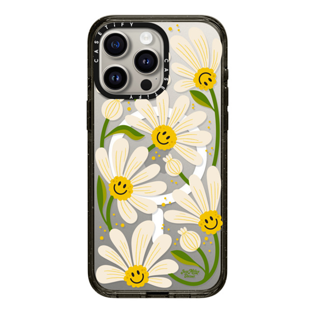 Jess Miller Draws x CASETiFY iPhone 15 Pro Max ケース ブラック インパクトケース MagSafe対応 90s Daisy