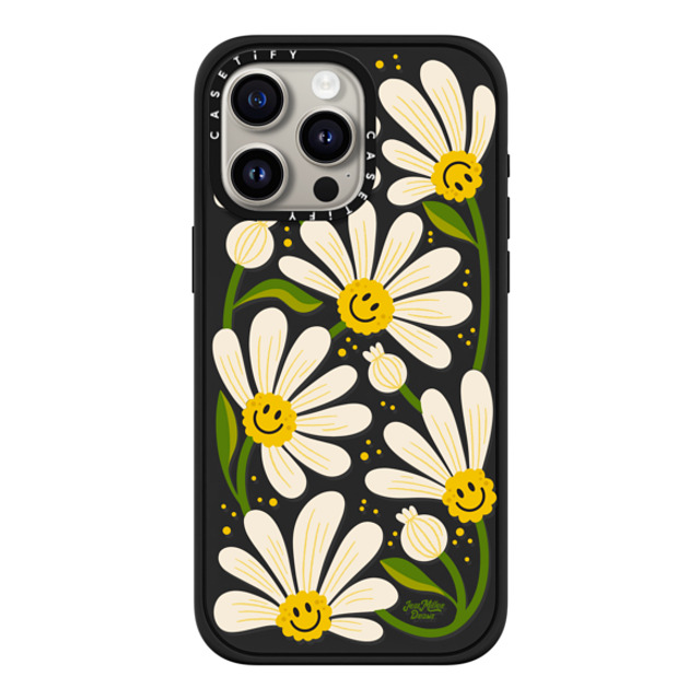 Jess Miller Draws x CASETiFY iPhone 15 Pro Max ケース マットブラック インパクトケース MagSafe対応 90s Daisy