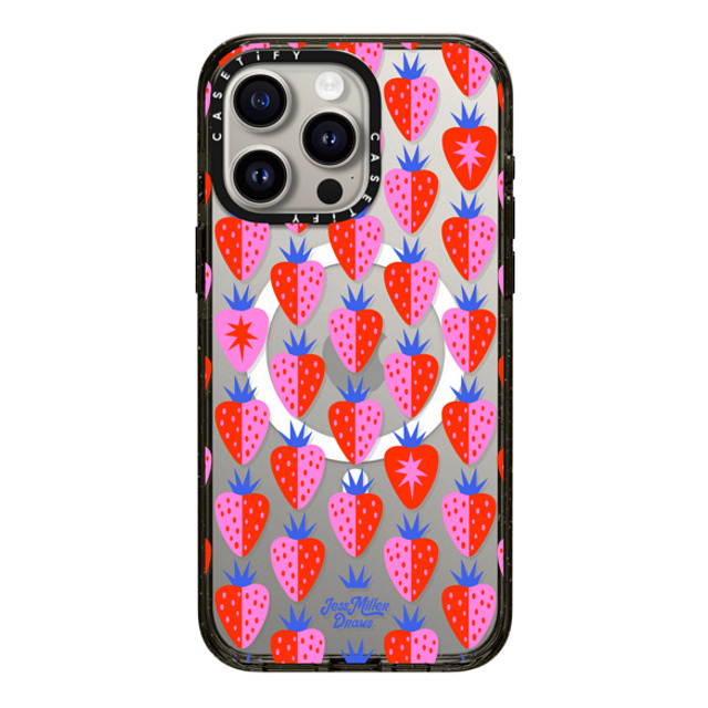 Jess Miller Draws x CASETiFY iPhone 15 Pro Max ケース Cherry,Strawberry ブラック インパクトケース MagSafe対応 Strawberry Patch Mother's Day Jess Miller Draws x CASETiFY iPhone 15 Pro Max ケース Cherry,Strawberry ブラック インパクトケース MagSafe対応 Strawberry Patch Mother's Day