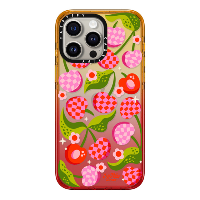 Jess Miller Draws x CASETiFY iPhone 15 Pro Max Case Cherry,Strawberry Peach Haze Impact Case Checkered Cherries Back to School Jess Miller Draws x CASETiFY iPhone 15 Pro Max Case Cherry,Strawberry Peach Haze Impact Case Checkered Cherries Back to School