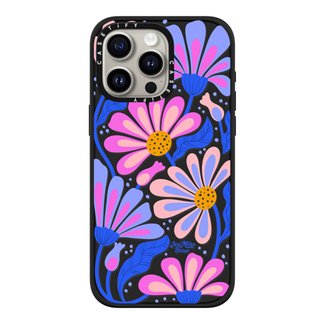 Jess Miller Draws x CASETiFY iPhone 15 Pro Max ケース マットブラック インパクトケース MagSafe対応 Mystic Daisy