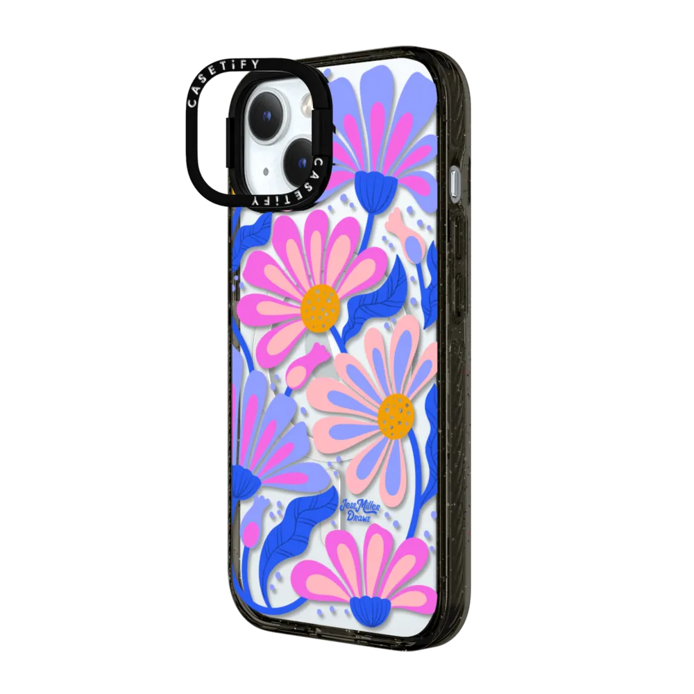 Impact Ring Stand iPhone 15 Plus Case MagSafe Compatible - Mystic Daisy