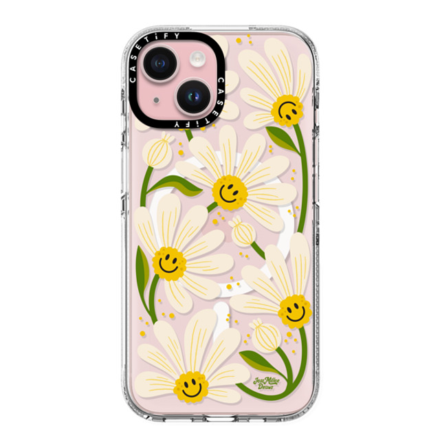 Jess Miller Draws x CASETiFY iPhone 15 ケース クリア クリア ケース MagSafe対応 90s Daisy