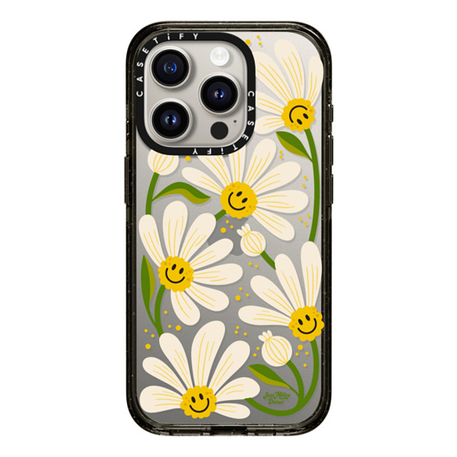 Jess Miller Draws x CASETiFY iPhone 15 Pro ケース ブラック インパクトケース 90s Daisy