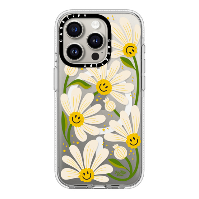 Jess Miller Draws x CASETiFY iPhone 15 Pro ケース クリア クリア ケース MagSafe対応 90s Daisy