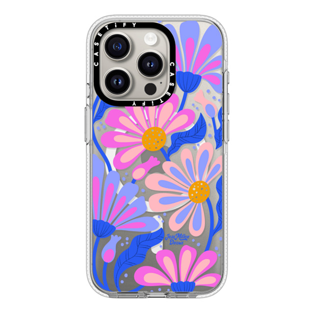 Jess Miller Draws x CASETiFY iPhone 15 Pro ケース クリア クリア ケース MagSafe対応 Mystic Daisy