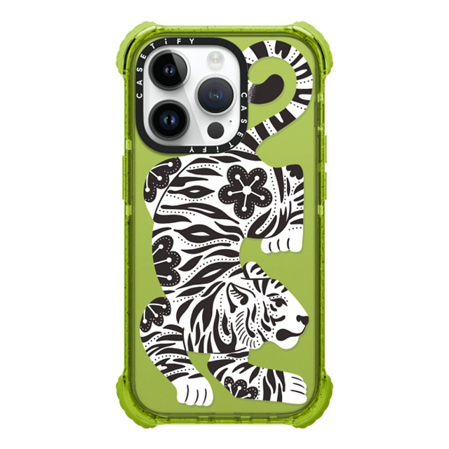 Jess Miller Draws x CASETiFY iPhone 14 Pro Case Kiwi ウルトラインパクトケース Silver Tiger Jess Miller Draws x CASETiFY iPhone 14 Pro Case Kiwi ウルトラインパクトケース Silver Tiger