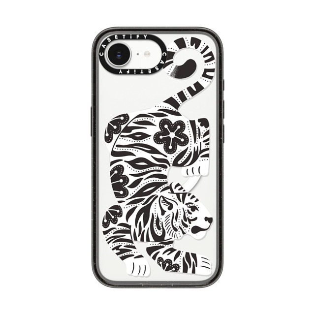 Jess Miller Draws x CASETiFY iPhone 16e ケース Summer,Floral ブラック インパクトケース MagSafe対応 Silver Tiger Back to School Jess Miller Draws x CASETiFY iPhone 16e ケース Summer,Floral ブラック インパクトケース MagSafe対応 Silver Tiger Back to School