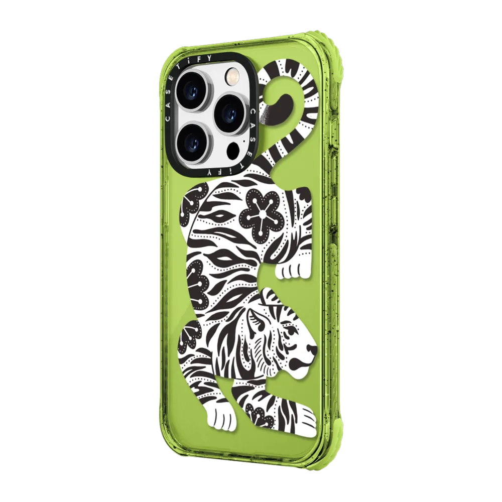 Ultra Impact iPhone 14 Pro Case - Silver Tiger
