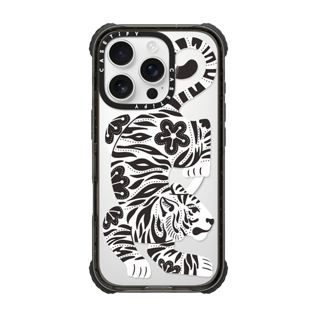 Jess Miller Draws x CASETiFY iPhone 16 Pro Case Black ウルトラ インパクトケース MagSafe 対応 Silver Tiger Jess Miller Draws x CASETiFY iPhone 16 Pro Case Black ウルトラ インパクトケース MagSafe 対応 Silver Tiger