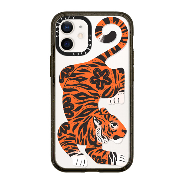 Jess Miller Draws x CASETiFY iPhone 12 mini Case Summer,Floral Black Impact Case Fierce Tiger Father's Day Jess Miller Draws x CASETiFY iPhone 12 mini Case Summer,Floral Black Impact Case Fierce Tiger Father's Day