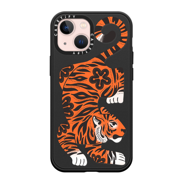 Jess Miller Draws x CASETiFY iPhone 13 Mini Case Summer,Floral マットブラック インパクトケース MagSafe対応 Fierce Tiger Mother's Day Jess Miller Draws x CASETiFY iPhone 13 Mini Case Summer,Floral マットブラック インパクトケース MagSafe対応 Fierce Tiger Mother's Day