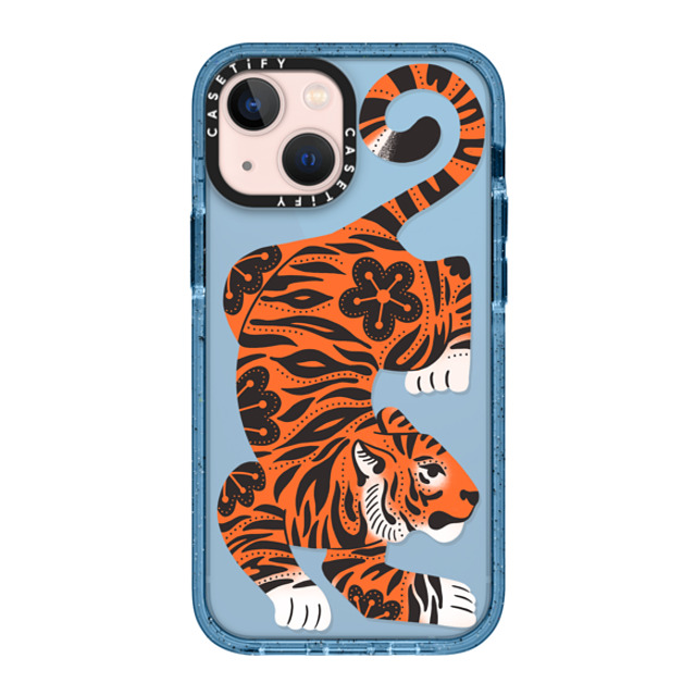 Jess Miller Draws x CASETiFY iPhone 13 Mini ケース Summer,Floral ベイビーブルー インパクトケース Fierce Tiger Back to School Jess Miller Draws x CASETiFY iPhone 13 Mini ケース Summer,Floral ベイビーブルー インパクトケース Fierce Tiger Back to School