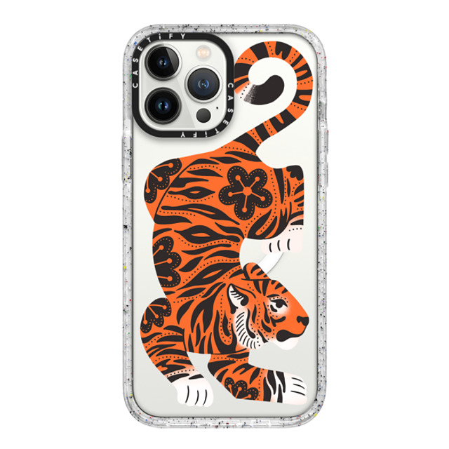 Jess Miller Draws x CASETiFY iPhone 13 Pro Max ケース フロスト インパクトケース MagSafe対応 Fierce Tiger