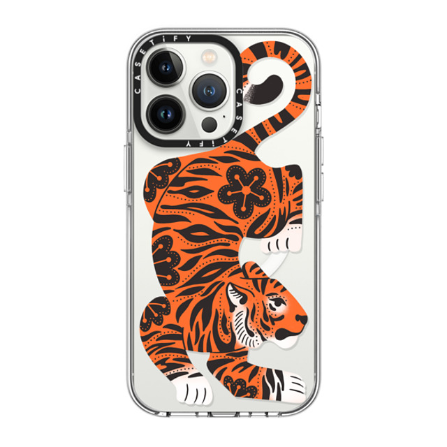 Jess Miller Draws x CASETiFY iPhone 13 Pro Case Clear Clear Case MagSafe Compatible Fierce Tiger Jess Miller Draws x CASETiFY iPhone 13 Pro Case Clear Clear Case MagSafe Compatible Fierce Tiger