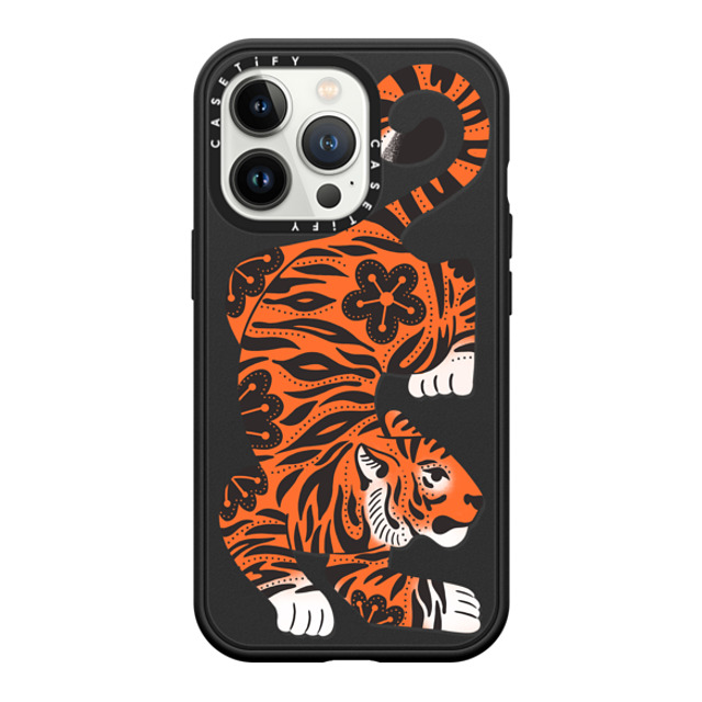 Jess Miller Draws x CASETiFY iPhone 13 Pro ケース Summer,Floral マットブラック インパクトケース MagSafe対応 Fierce Tiger Father's Day Jess Miller Draws x CASETiFY iPhone 13 Pro ケース Summer,Floral マットブラック インパクトケース MagSafe対応 Fierce Tiger Father's Day