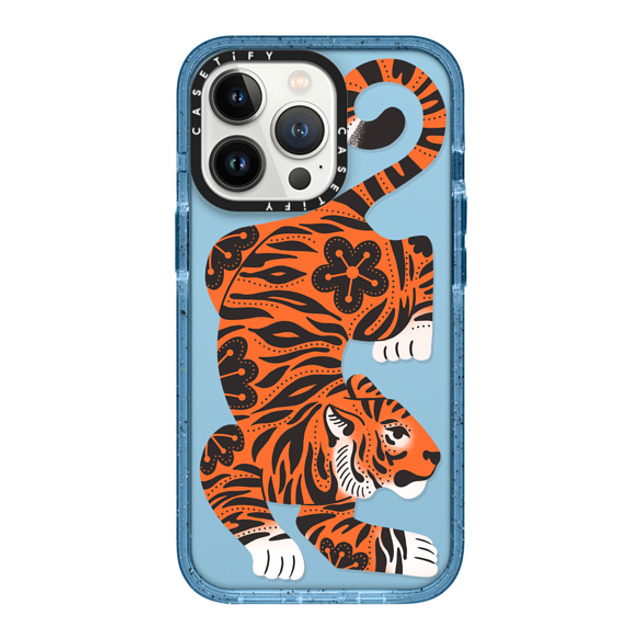 Jess Miller Draws x CASETiFY iPhone 13 Pro Case Summer,Floral ベイビーブルー Impact Case Fierce Tiger Mother's Day Jess Miller Draws x CASETiFY iPhone 13 Pro Case Summer,Floral ベイビーブルー Impact Case Fierce Tiger Mother's Day