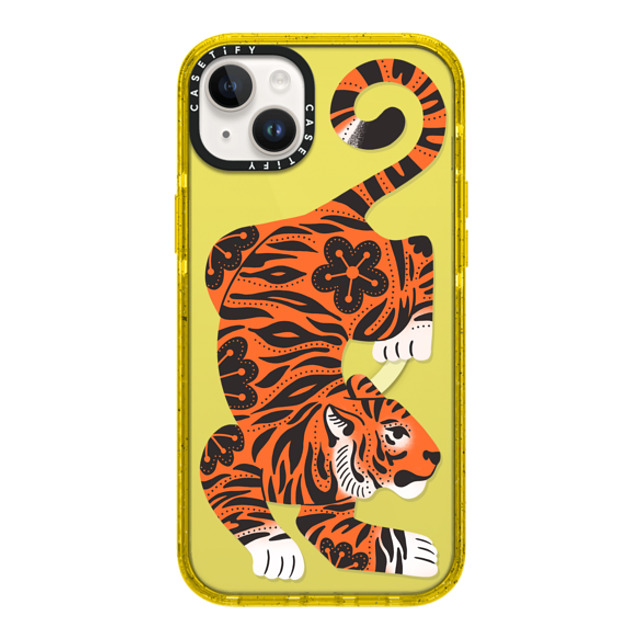 Jess Miller Draws x CASETiFY iPhone 14 Plus ケース Summer,Floral イエロー インパクトケース MagSafe対応 Fierce Tiger Mother's Day Jess Miller Draws x CASETiFY iPhone 14 Plus ケース Summer,Floral イエロー インパクトケース MagSafe対応 Fierce Tiger Mother's Day