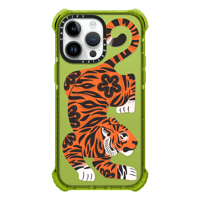 Jess Miller Draws x CASETiFY iPhone 14 Pro Max Case Kiwi ウルトラインパクトケース Fierce Tiger Jess Miller Draws x CASETiFY iPhone 14 Pro Max Case Kiwi ウルトラインパクトケース Fierce Tiger