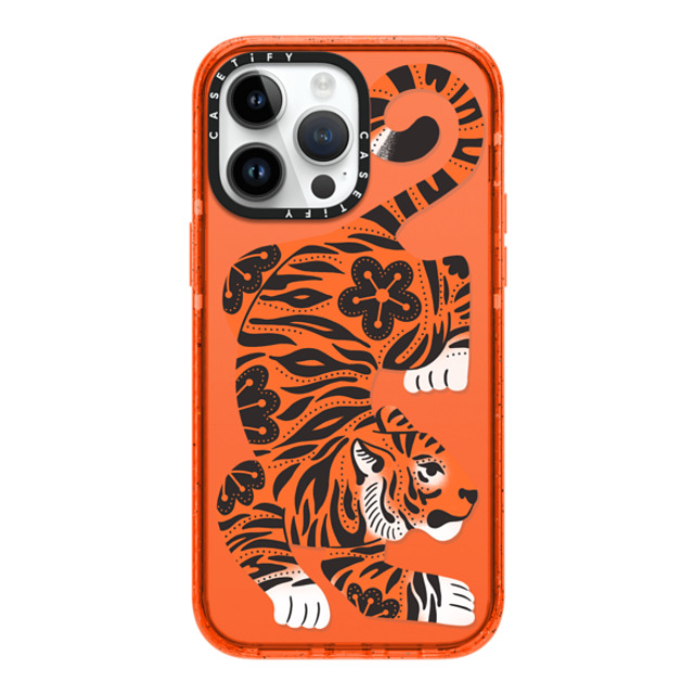 Jess Miller Draws x CASETiFY iPhone 14 Pro Max Case Summer,Floral オレンジ インパクトケース Fierce Tiger Mother's Day Jess Miller Draws x CASETiFY iPhone 14 Pro Max Case Summer,Floral オレンジ インパクトケース Fierce Tiger Mother's Day