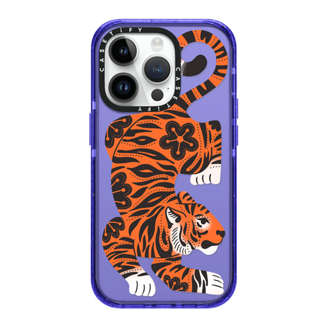 Jess Miller Draws x CASETiFY iPhone 14 Pro ケース Summer,Floral Peri Purple インパクトケース Fierce Tiger Back to School Jess Miller Draws x CASETiFY iPhone 14 Pro ケース Summer,Floral Peri Purple インパクトケース Fierce Tiger Back to School