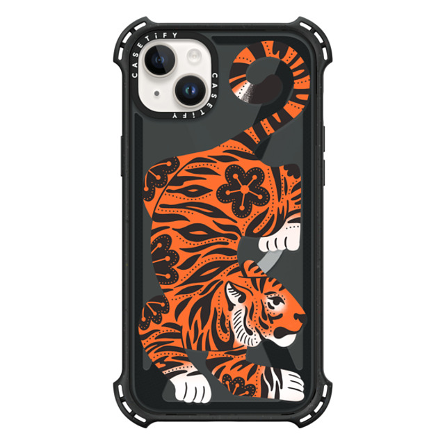 Jess Miller Draws x CASETiFY iPhone 14 Plus ケース Summer,Floral Triple Black バウンスケース Fierce Tiger Mother's Day Jess Miller Draws x CASETiFY iPhone 14 Plus ケース Summer,Floral Triple Black バウンスケース Fierce Tiger Mother's Day