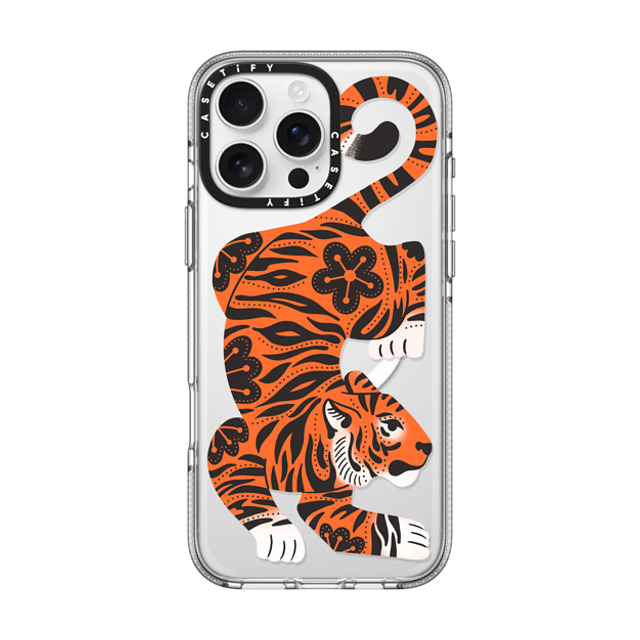 Jess Miller Draws x CASETiFY iPhone 16 Pro Max ケース クリア クリア ケース MagSafe対応 Fierce Tiger