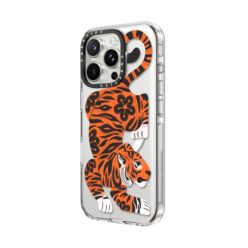 Clear iPhone 16 Pro Max Case MagSafe Compatible - Fierce Tiger