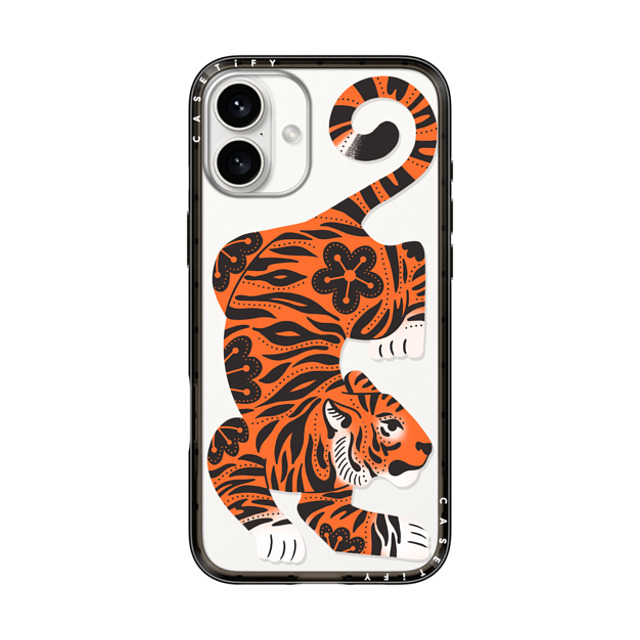 Jess Miller Draws x CASETiFY iPhone 16 Plus Case Black インパクトライトケース Fierce Tiger Jess Miller Draws x CASETiFY iPhone 16 Plus Case Black インパクトライトケース Fierce Tiger