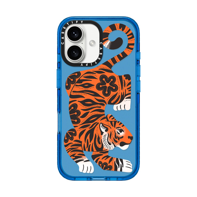 Jess Miller Draws x CASETiFY iPhone 16 Case スカイブルー Impact Case Fierce Tiger Jess Miller Draws x CASETiFY iPhone 16 Case スカイブルー Impact Case Fierce Tiger
