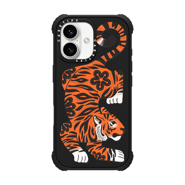 Jess Miller Draws x CASETiFY iPhone 16 Case Matte Black ウルトラ インパクトケース MagSafe 対応 Fierce Tiger Jess Miller Draws x CASETiFY iPhone 16 Case Matte Black ウルトラ インパクトケース MagSafe 対応 Fierce Tiger
