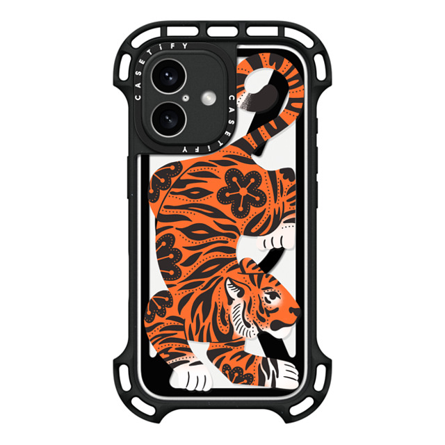 Jess Miller Draws x CASETiFY iPhone 16 Case Black ウルトラ バウンスケース MagSafe対応 Fierce Tiger Jess Miller Draws x CASETiFY iPhone 16 Case Black ウルトラ バウンスケース MagSafe対応 Fierce Tiger