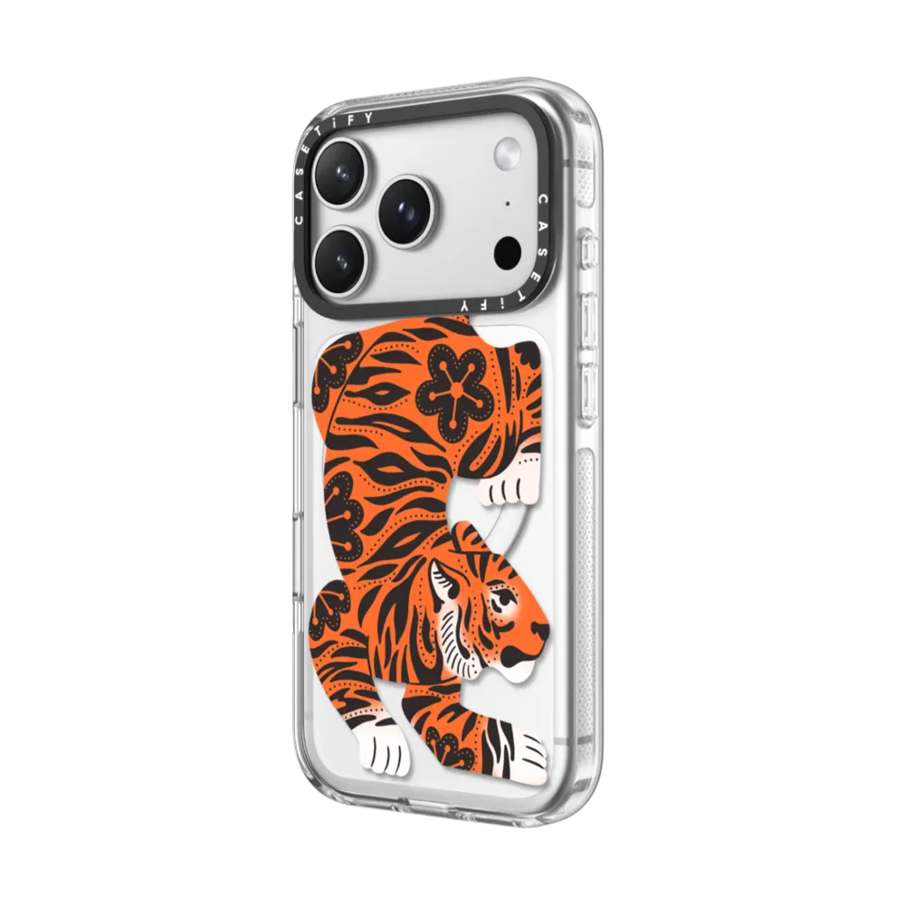 Impact Clear iPhone 17 Pro Max Case MagSafe Compatible - Fierce Tiger