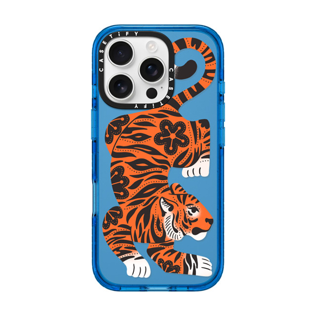 Jess Miller Draws x CASETiFY iPhone 16 Pro Case スカイブルー Impact Case Fierce Tiger Jess Miller Draws x CASETiFY iPhone 16 Pro Case スカイブルー Impact Case Fierce Tiger