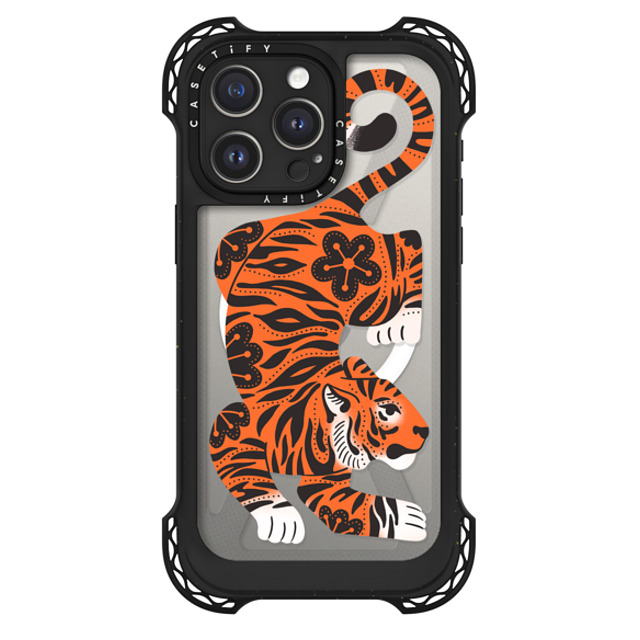 Jess Miller Draws x CASETiFY iPhone 15 Pro Max Case Black ウルトラ バウンスケース MagSafe対応 Fierce Tiger Jess Miller Draws x CASETiFY iPhone 15 Pro Max Case Black ウルトラ バウンスケース MagSafe対応 Fierce Tiger