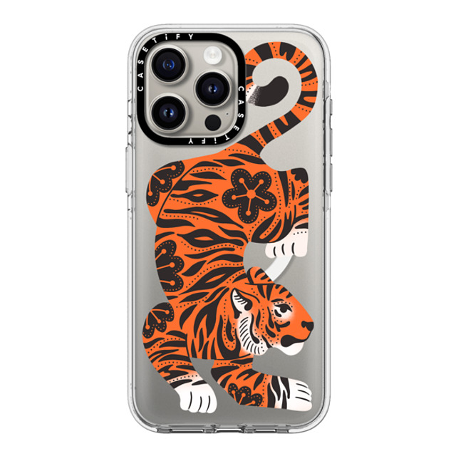 Jess Miller Draws x CASETiFY iPhone 15 Pro Max ケース クリア クリア ケース MagSafe対応 Fierce Tiger