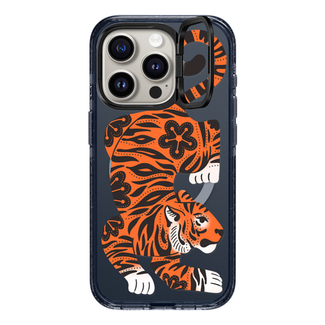 Jess Miller Draws x CASETiFY iPhone 15 Pro Case Classic Blue インパクトリングスタンドケース MagSafe対応 Fierce Tiger Jess Miller Draws x CASETiFY iPhone 15 Pro Case Classic Blue インパクトリングスタンドケース MagSafe対応 Fierce Tiger