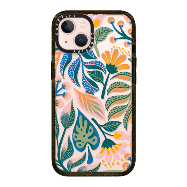 Jess Miller Draws x CASETiFY iPhone 13 ケース ブラック インパクトケース Tropical Lux