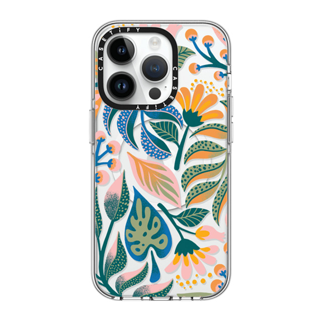 Jess Miller Draws x CASETiFY iPhone 14 Pro ケース クリア クリア ケース MagSafe対応 Tropical Lux