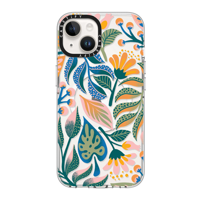 Jess Miller Draws x CASETiFY iPhone 14 ケース クリア クリア ケース MagSafe対応 Tropical Lux