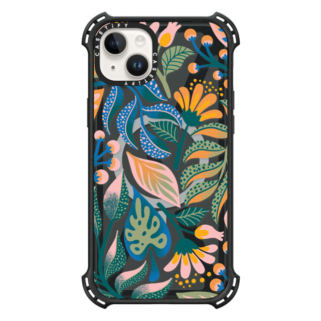 Jess Miller Draws x CASETiFY iPhone 14 Plus Case Triple Black バウンスケース Tropical Lux Jess Miller Draws x CASETiFY iPhone 14 Plus Case Triple Black バウンスケース Tropical Lux